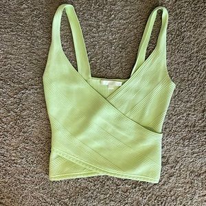 Jonathan Simkhai crop tank with wrap detail